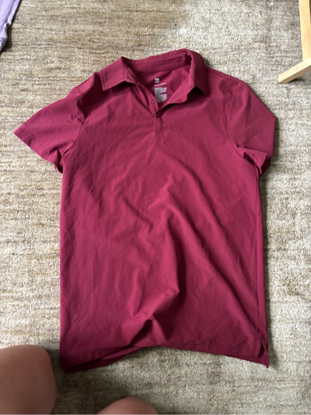 Men's Short-Sleeve Polo Shirt in Burgundy